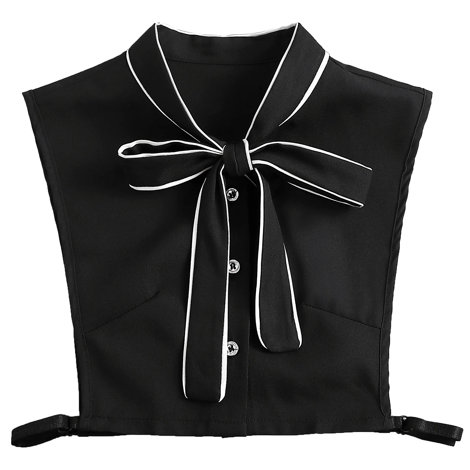 

Women Shirt Fake Collar Stand Up Ribbon Discount Bow Colored