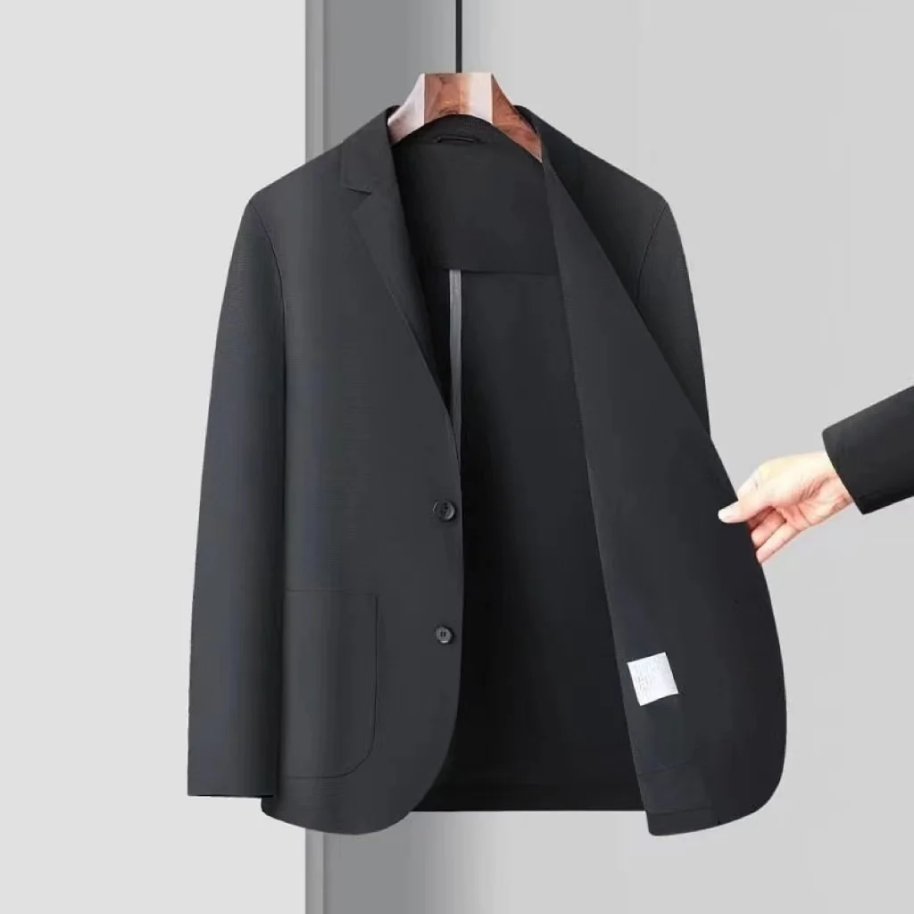 Mens Blazer Men Ice Silk Ultra Thin Casual Sunscreen Small Suit Light Luxury Traceless High end Business Casual Suit Coat