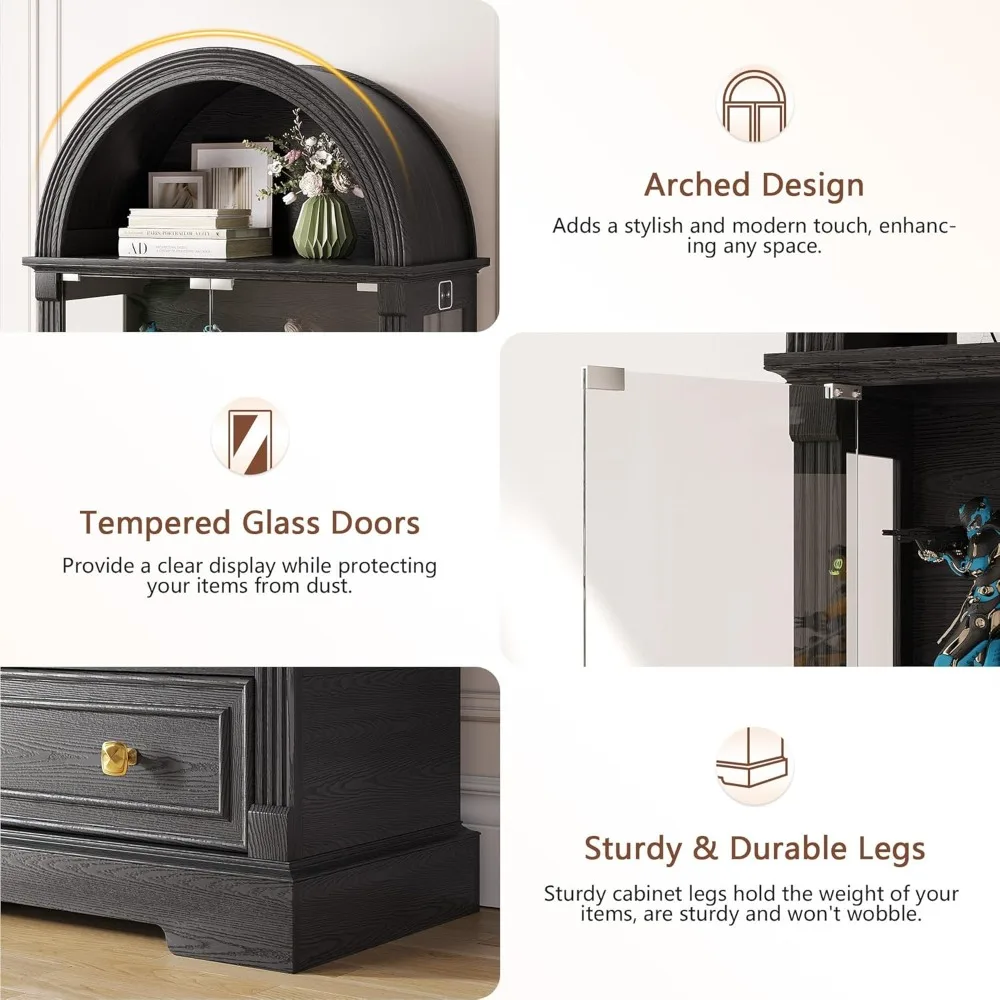Arched Curio Display Cabinet 6
