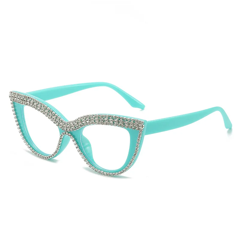 Eyeglasses Frames Eyewear Frames Women Glasses Fashion Eyeglasses Vintage Luxury Brand Designer Diamond Cat Eye Glasses Frame Women Fashion Trending Crystal Sexy Myopia Reading Eyeglasses Frames