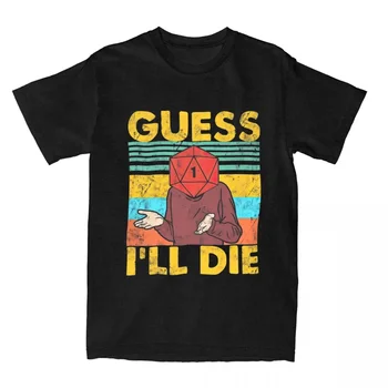 DnD Guess I Will Die 남녀공용 티셔츠, 짧은 여름 티, 캐주얼 코튼, 커플 의류, 신상 패션