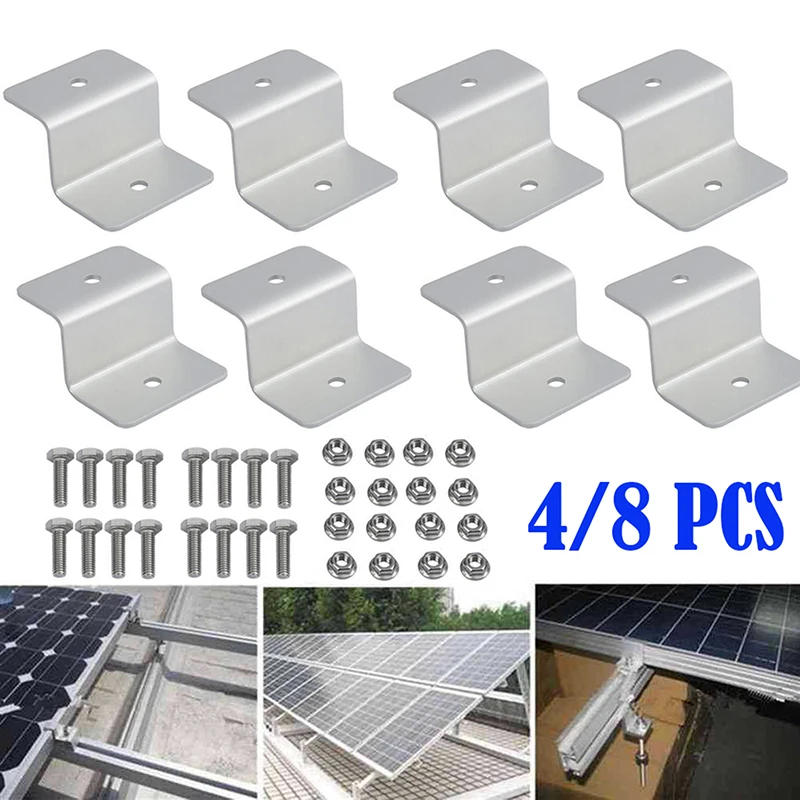 Kit De Fixation Pour Panneau Solaire - REVOLT - Aluminium - 200 W/h - Toiture Solaire - 4
