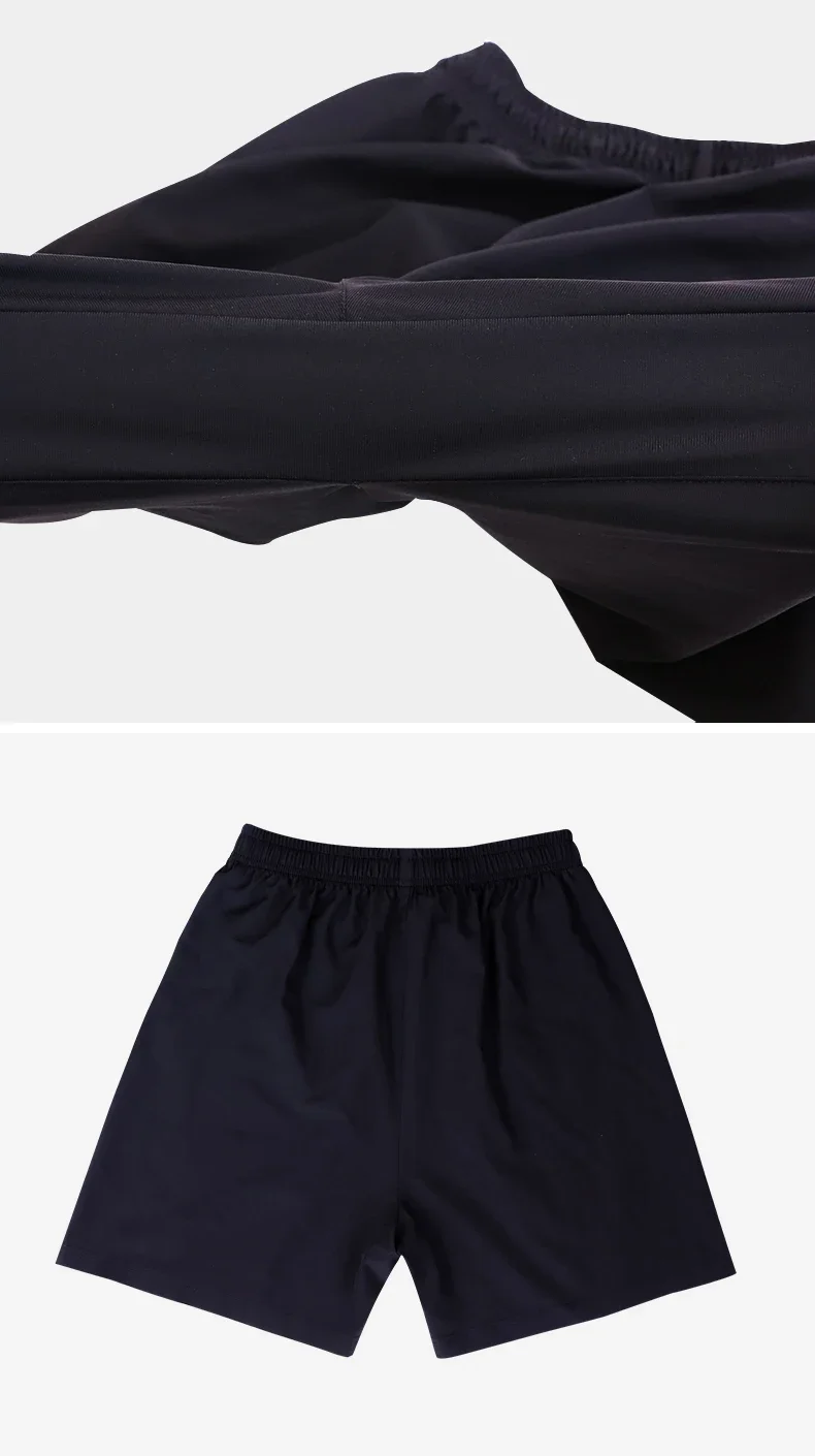 Double Fish Sports Shorts Men's Women's Black Table Tennis Clothing Training Team Bottom Loose, Wide-legged