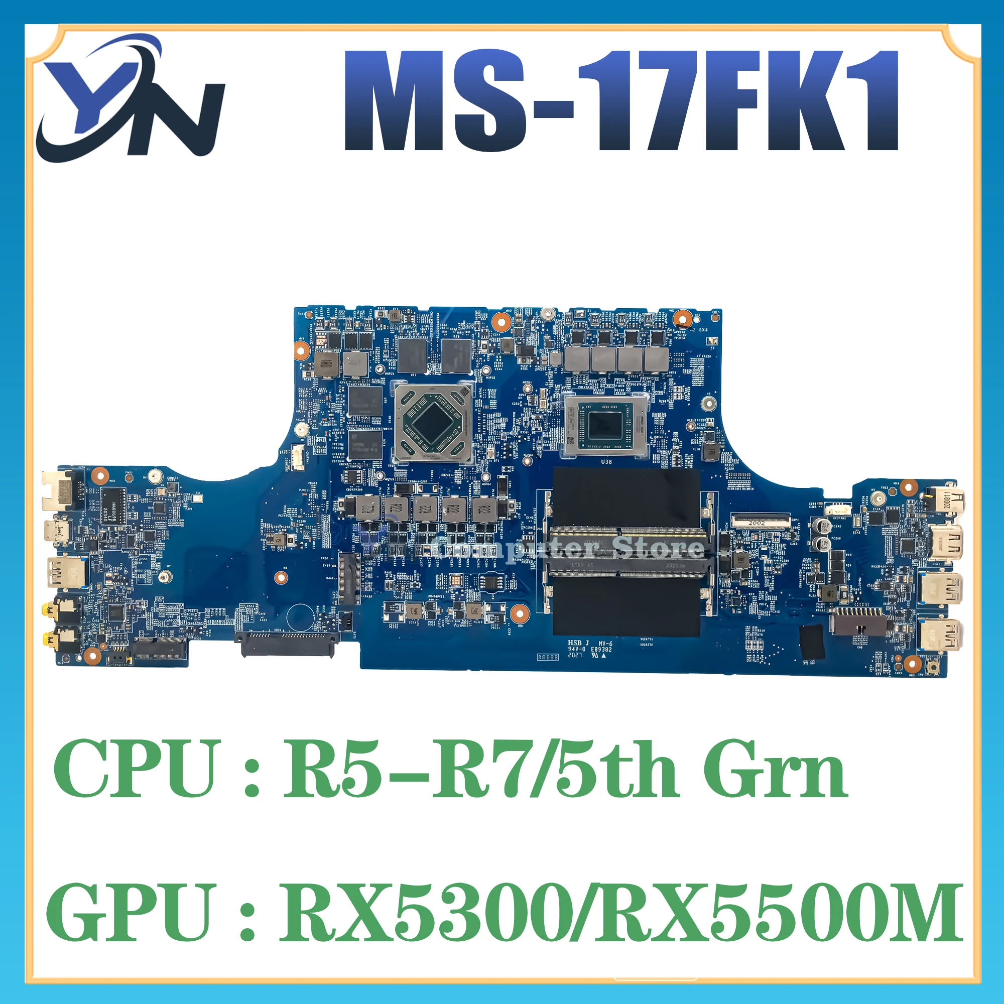 Материнская плата для ноутбука MS-17FK1 для MSI MS-17FK BRAVO 17 A4DDR R5-4600H R7-4800H RX5300-3G RX5500-4G, материнская плата 100% тест в порядке