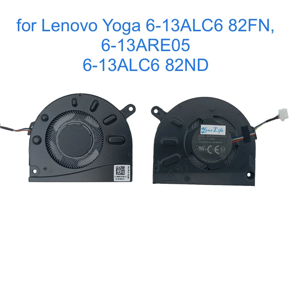 Laptop Cooling Fan CPU Cooler Fans For Lenovo Yoga 6 13ALC6 82FN 6-13ARE05 13ALC6 82ND BAPC0605R5HY002 DC 5V 0.50A
