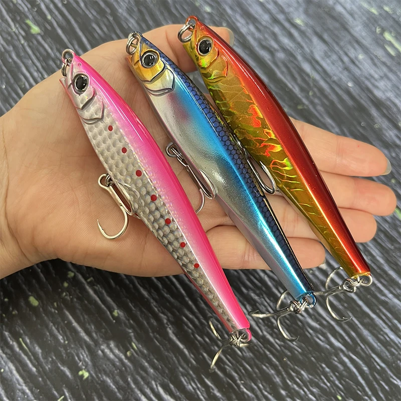 

110mm 50g Heavy Sinking Pencil Fishing Lure Casting Saltwater Swimbait Monster Shot Large Laser Pesca Artificial Hard Baits