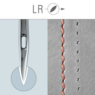 10PCS DBX1 LR Groz-Beckert  Needles Fit Industrial Sewing Lockstitch Machine For Leather Fabric 16X230RTW 1738LR Oblique knife