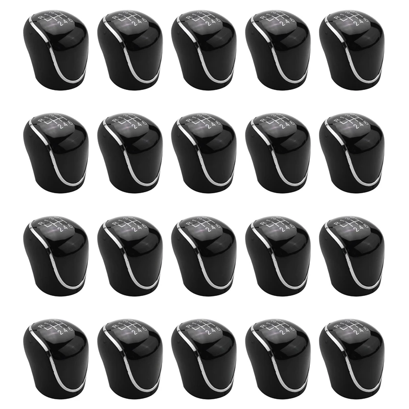 

20X 6 Speed Car PU Leather Gear Shift Knob Shift Lever For Ford Mondeo IV S-MAX C-MAX Transit Focus MK3 MK4 Kuga