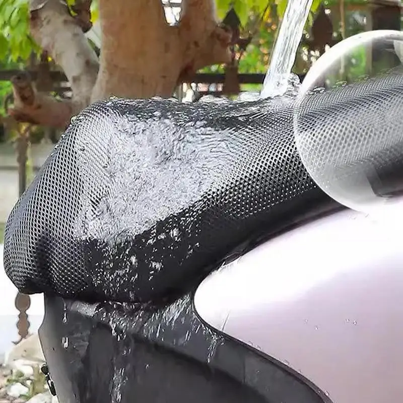 Motorcycle Seat Cushion Sun Protection Seat Covers Cooling Seat Cover 3D Honeycomb Breathable & Waterproof Seat Protector Mesh
