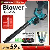 NEWBENY Cordless Electric Blower 270° Rotation Adjustment 3 Gears Leaf Vacuum Dust Snow Cleannig Tools For Makita 18V Battery 1