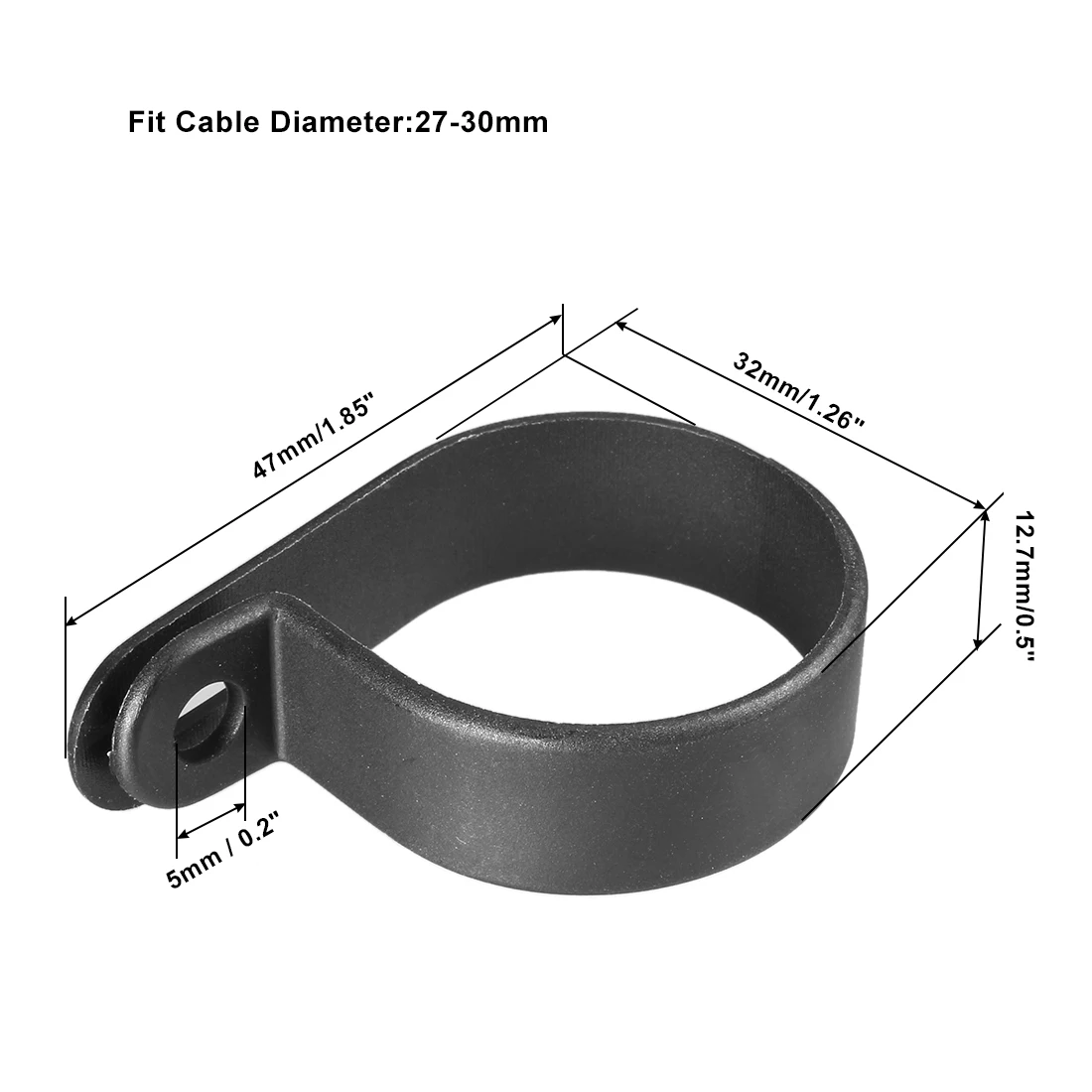 IMIKEYA 100 clip per cavi in nylon R tipo fermacavi per cavo da 3/16