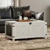 Coffee Table for Living Room,Lift Top Coffee Table with Storage,Small Accent Furniture with Mesh Cabinet and Rustic Lock 1