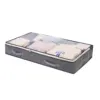 Foldable Under Bed Storage Bag Quilt Organizer Bag Large Capacity Dustproof Clothes Bag with Clear Window & Handles for Bedroom 5