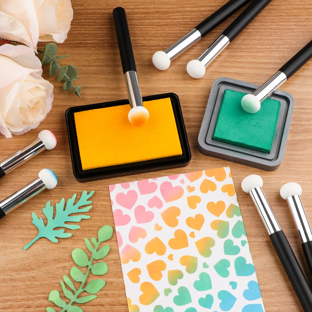Mini Paper Pouncers Ink Applicator For Direct Ink Application On Crafts Sponge Applicators Projects Easily Smudge Tools 4Pcs/set paper pouncers