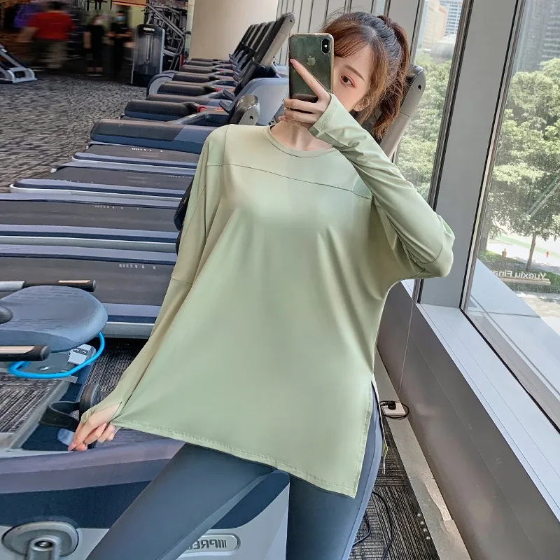 Sport Top Fitness Long Sleeve Running Shirt Women Blouse Gym Loose Plus Size Workout Tops Yoga Shirts Jacket Excercise Clothes