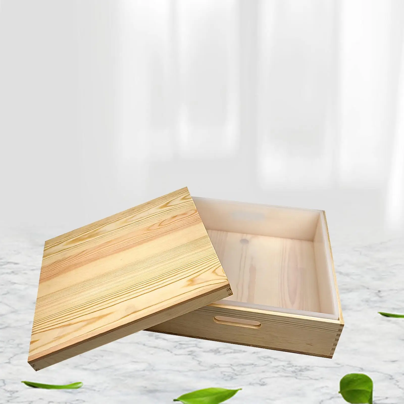 Wood Soap Mould 8L 280oz 8kg Soap Making Epoxy Mold with Lid Square DIY Loaf Mold Silicone