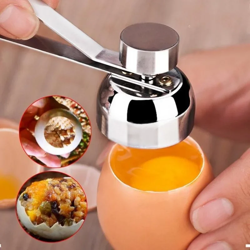 Stainless Steel Topper Cutter Metal Egg Scissors Boiled Raw Egg Opener Creative Kitchen Tool Set Kitchen Gadgets Accessories