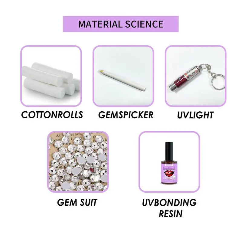 Diy Tooth Gem Kit With Curing Light And Glue Crystals Teethjewelry Starter  Kit Tiktok Diamonds Gems Kit Orthodontics Product