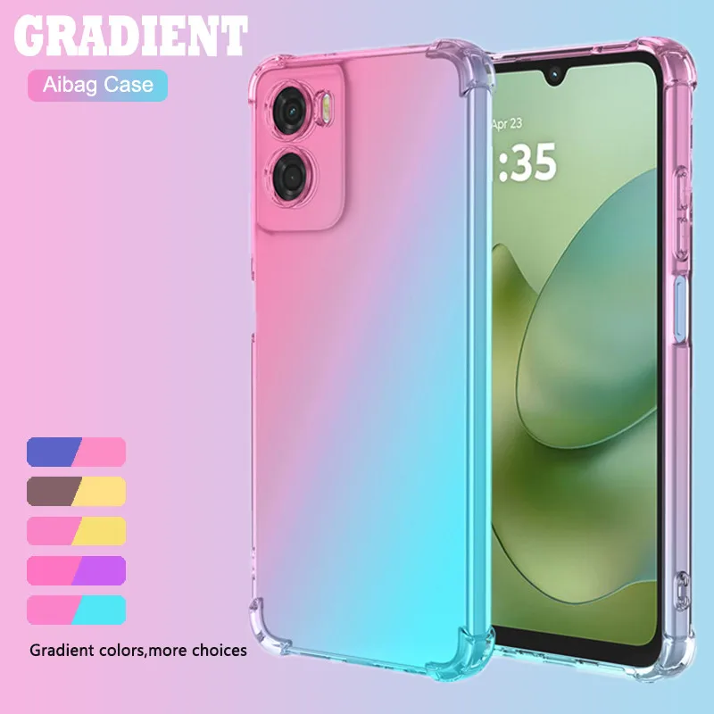 Gradient Airbag Shockproof TPU Protective Case Cover