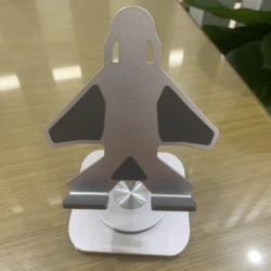Aluminum Alloy Desktop Phone Stand - Sleek and Durable Smartphone Holder (Silver)