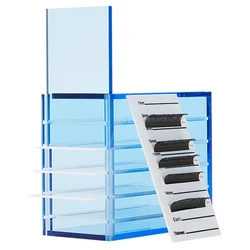 Acrylic 5-Layer Eyelash Extension Storage and Display Organizer (Blue)