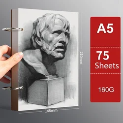 Premium Loose-Leaf Sketch Paper Notebook (A5 160g 75 sheets)