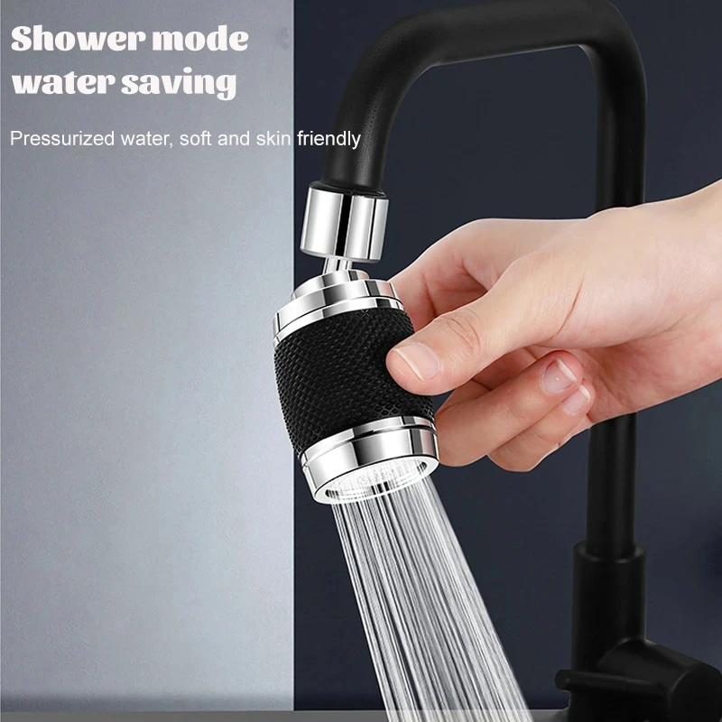 

Zhang Ji New Style 360 Degree Water Saving Nozzle Faucet High Pressure 3 Modes adjustable Space Aluminum Kitchen Faucet Aerator