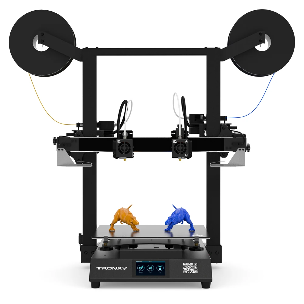 Tronxy Gemini S IDEX 3D Printer Multicolor 2 Head Independent Dual Extruder Mirror Copy FDM 3D
