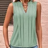 Solid Casual Loose Sleeveless Blouses For Women Fashion Summer Women's Shirts Blouses Elegant Youth Female Tank Tops Streetwear 4