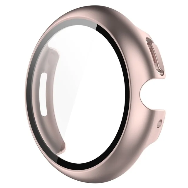 Premium Full Coverage Protective Watch Case with Built-in Tempered Glass and Shockproof Hard PC Bumper