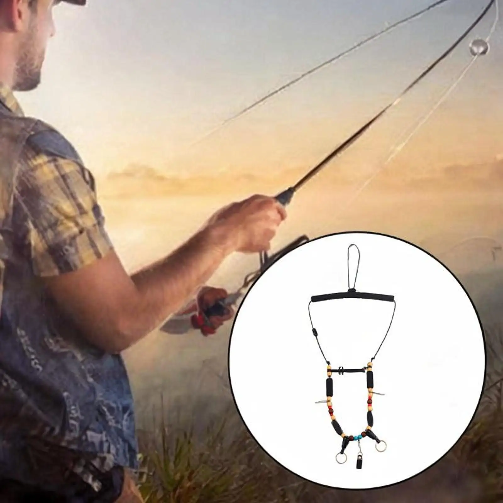 Fly Fishing Lanyard Portable Adjustable Hanging Necklace Organizer Neck Strap Angling Necklace Fly Fishing Necklace Tool