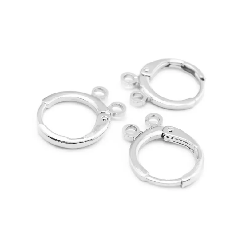 11.5-12MM 13.5-14MM 18K Gold Color Brass Loop Earrings Hoops with