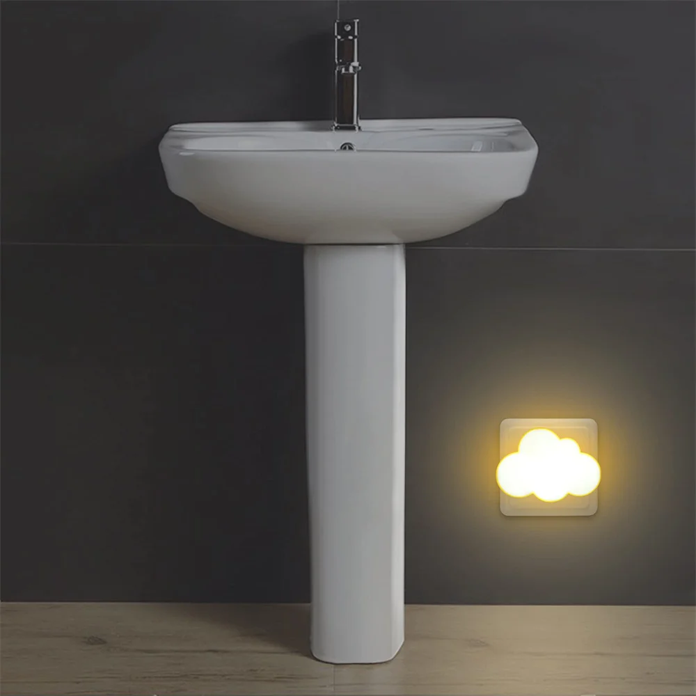 EU Plug 220V LED Cloud Night Light Dusk To Dawn Smart Sensor 0.5W for Hallway Bedroom Stairs Kids Room Energy Saving Cute Lamp