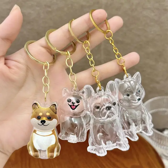Dog Hair Collection Pendant Hair Storage Box Charm Pet Cute Keychains Clear Plastic Pet Hair Capsule Souvenirs DIY Gifts 6