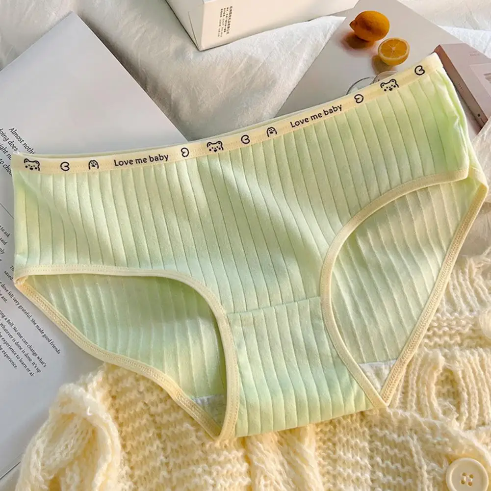 

Stretchy Women Underwear Moisture-wicking Women's Mid Waist Panties Soft Breathable Underwear in Solid Colors for Comfort Style