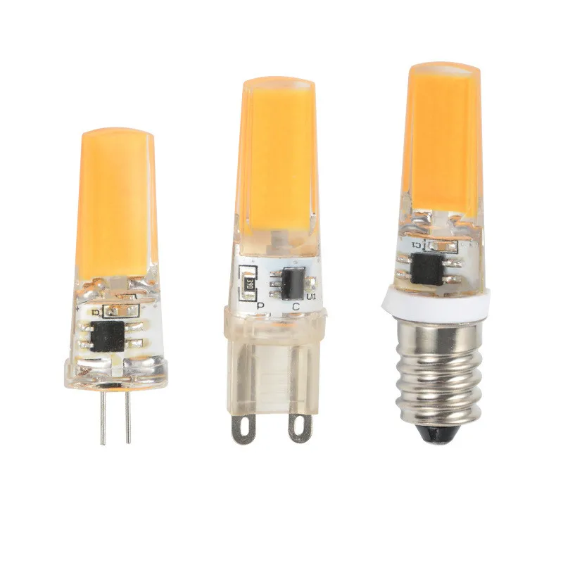 

10pcs/lot COB G4 G9 E14 LED 3W 6W Light Bulb AC 12V 220V LED Lamp COB Spotlight Cold/Warm white Chandelier Replace Halogen Lamps