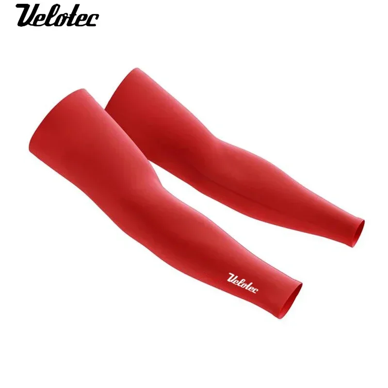 Velotec Men Ice Fabric Running Camping Arm Warmers Basketball Sleeve Running Arm Sleeve Cycling Summer Sports Safety Gear