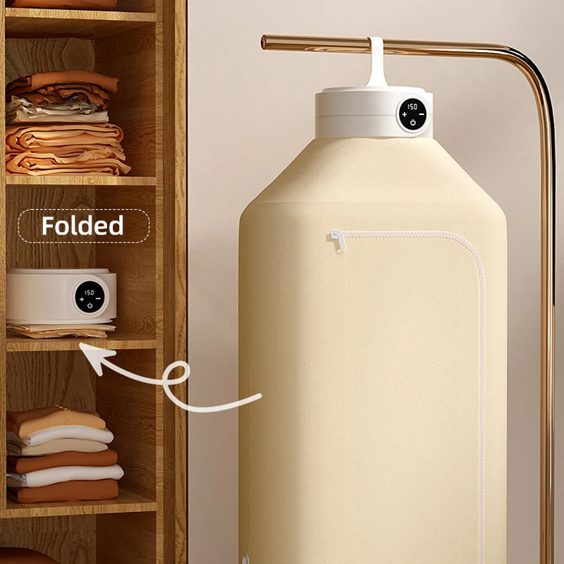 600W Folded Electric Clothes Dryer Smart Drying Rack Hang Dryer Machine Portable Travel Warm Air Dryer with Timing 220V 3