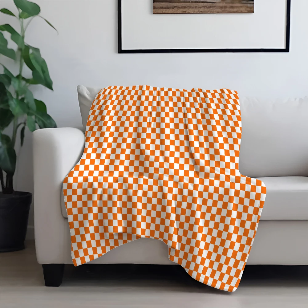 130x150cm Flannel Blanket Queen Size for Couch Sofa BedBuffalo Plaid Decor Green and White Checkered Blanket Soft Lightweight 4