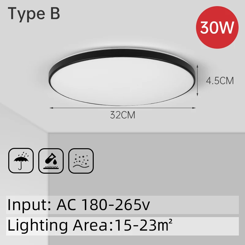 220V Large Black 30W