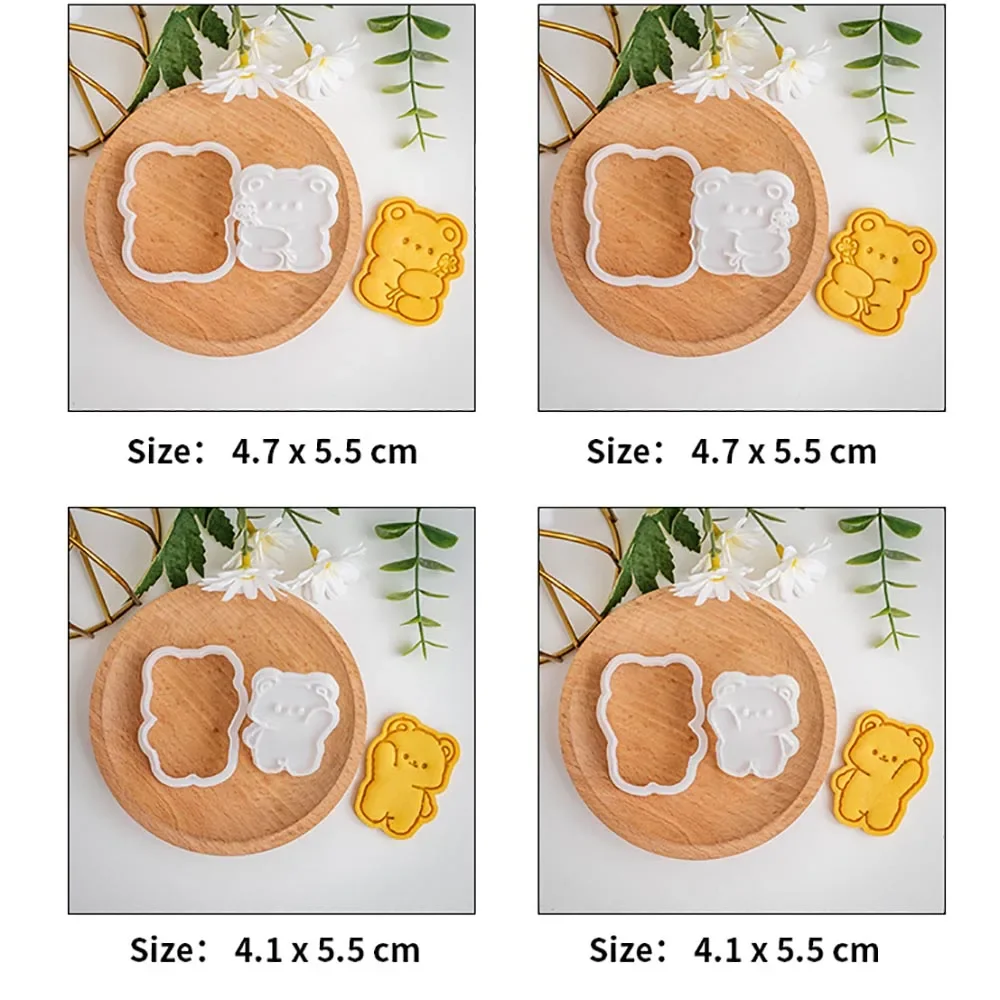 Cartoon Bear Cookie Molds Fondant Cutter Pastry Decoration Mold Kitchen DIY Baking Supplies cookie cutter baking mold cookie mould fondant cutter baking decorating tools pastry cutter