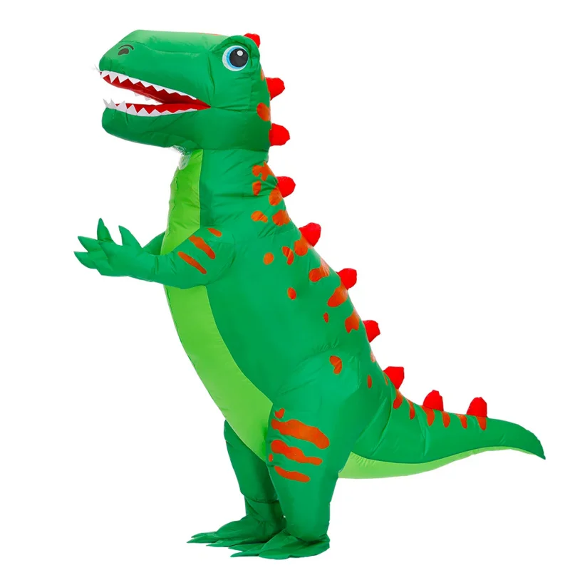 

Надувной костюм динозавра для родителей и детей, талисман T-rex, яркий костюм для ролевых игр, одежда для косплея на Рождество, Хэллоуин для взрослых и детей