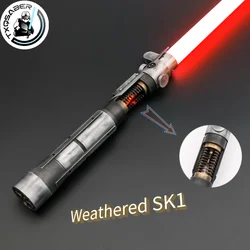 TXQSABER SKI Crystal NeoLightsaber Smooth Swing Metal Hilt for Heavy Dueling Colors Sounds Change Cosplay Laser Sword Kids Toys