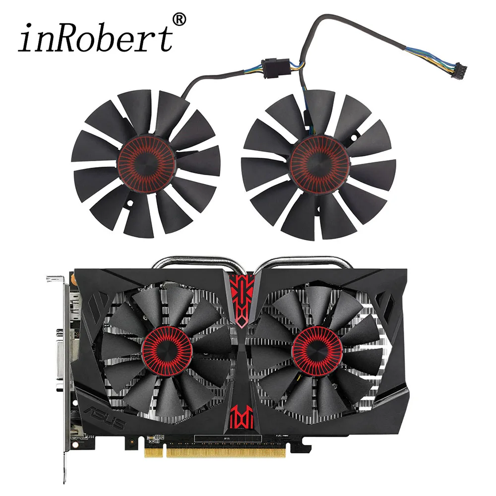 Ventola Della Scheda Video Per Asus Strix Gtx 750 Ti 960 1060 1050 R9 370 75 Millimetri T128010Sh Gtx750Ti Gtx960 Gtx1060 Gtx1050 Gpu Fan