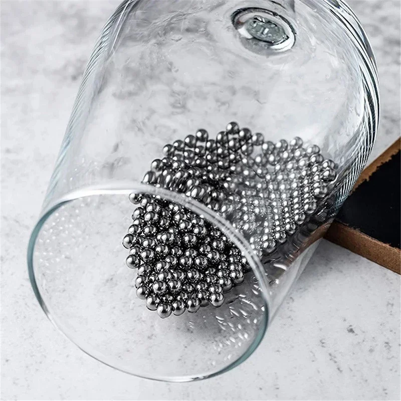 Wine Glass Cleaning Tool 200Pcs 4mm Glass Bottle Cleaning Ball Pellets Stainless Steel Bead