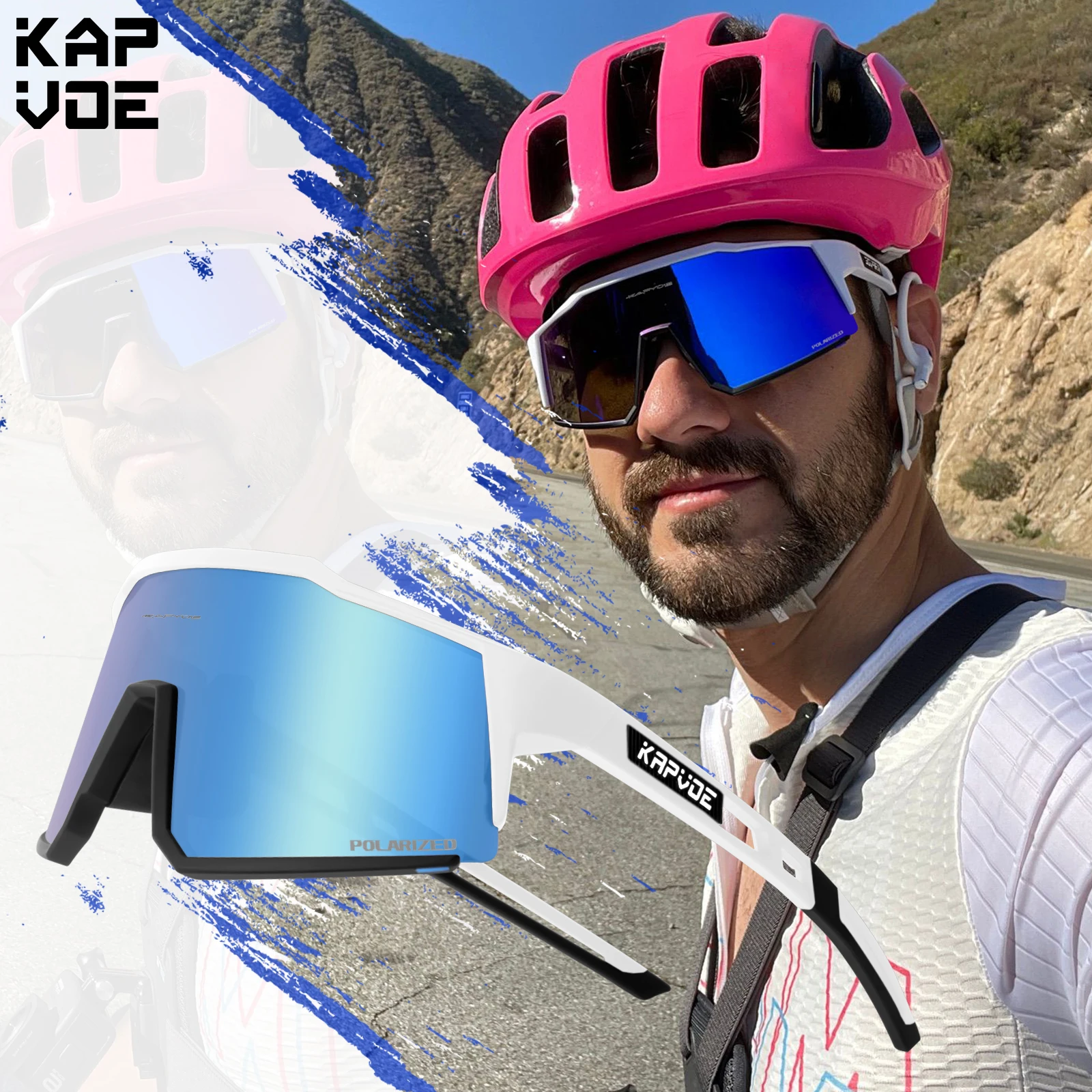 KAPVOE Outdoor Polarized Sunglasses Sports Climbing Cycling