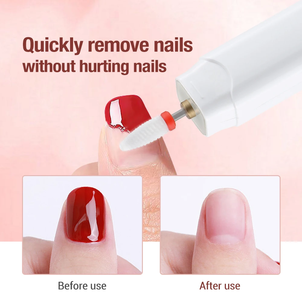 Electric Nail Polisher Professional Nail Drill Machine With Light Dead Skin Removal Nail Grinding Polishing Manicure Art Pen