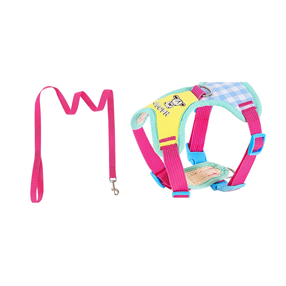 Adjustable Dog Harness And Leash Set For Small Dogs Walking_voghion.com