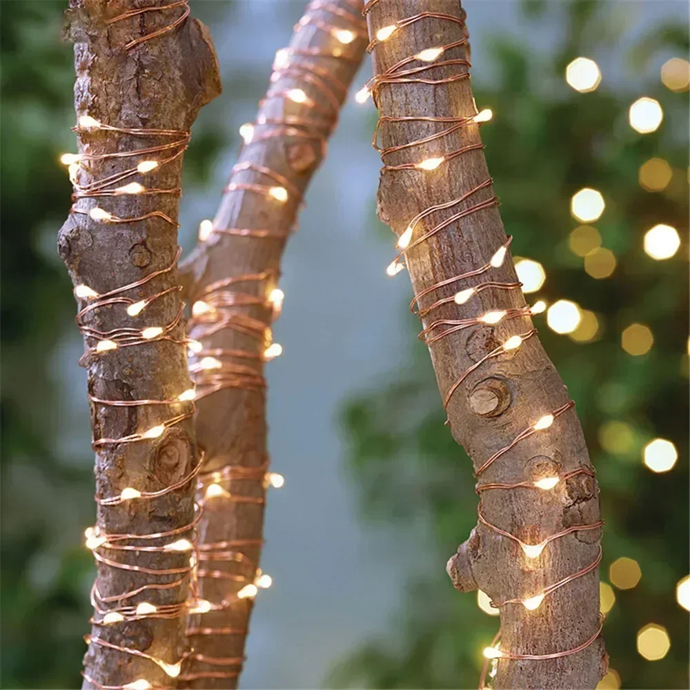 LED Solar String Fairy Lights - Outdoor Waterproof Decorative Pathway and Garland Lighting