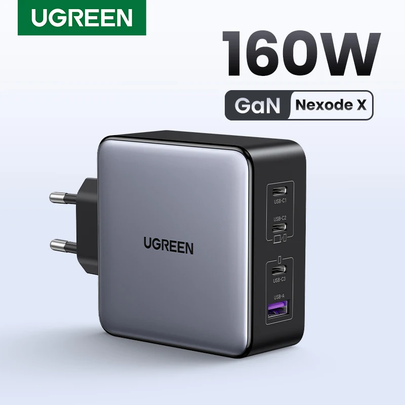 

UGREEN 160W GaN Charger PD3.1 Type C For Macbook Pro Laptop USB Fast Charger QC4.0 3.0 Quick Charge For iPhone 15 Xiaomi Tablet